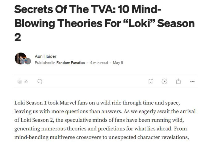 write marvel and dc related content